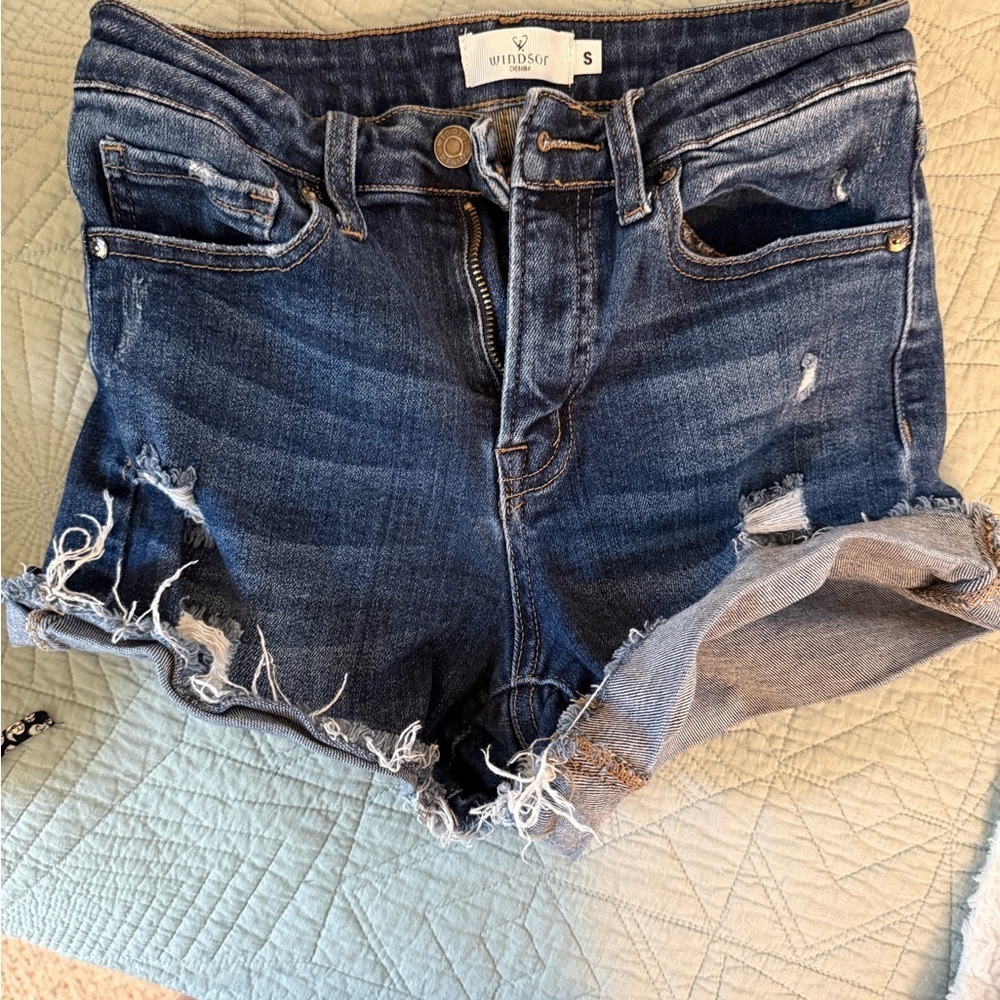 Windsor Dark Blue Denim Shorts - Picture 2 of 3